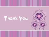 abstract background with flowers and thankyou text