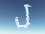 cloudy letter J