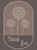 abstract green floral background with thankyou text