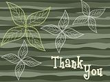 multicolor background with flowers and thankyou text