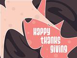 abstract background with happy thanksgiving text