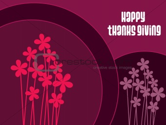 pink floral background with thanksgiving text