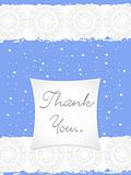 abstract blue background with thankyou text