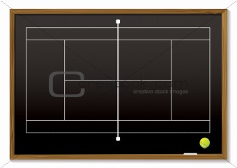 tennis court blackboard