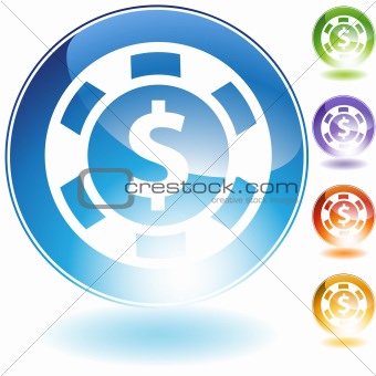 Poker Chip Crystal Icon