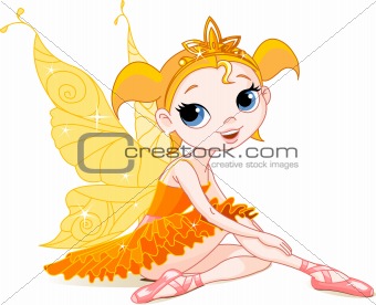 Little  orange fairy ballerina