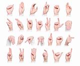 The Alphabet formed by sign language