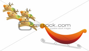 deer pulling sled