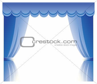 blue curtain
