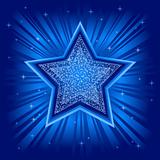 Abstract vector background with star