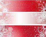 red winter banners