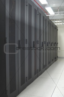Row of Racks in a Computer Data Center