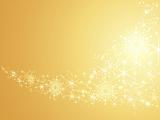 Sparkling stars on golden abstract background