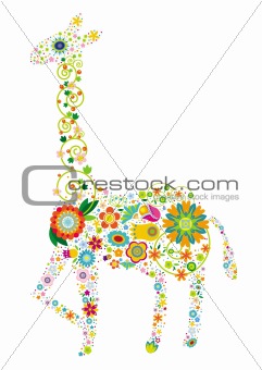 floral giraffe
