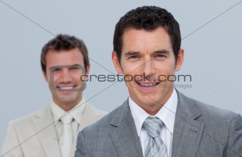 Portrait of two confident businessmen