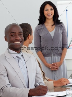 Happy Business people at a meeting
