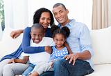 Portrait of a Smiling Afro-american family