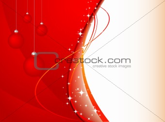 red cristmas vector baackground with stars