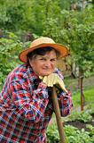 Senior woman gardening