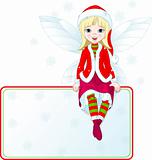 Little Christmas fairy place card