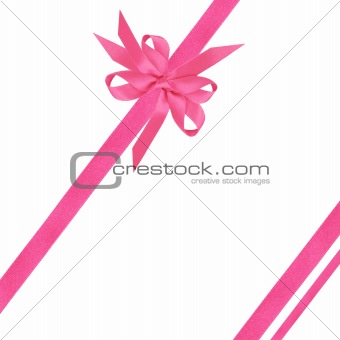 Pink Satin Ribbons and Bow