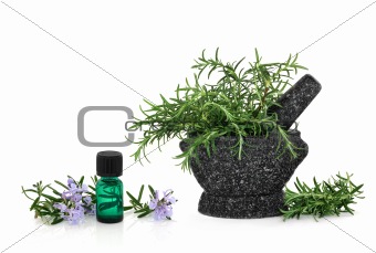 Rosemary Herb Essence and Flowers