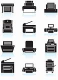 Printer Icons - Black and White