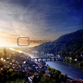 sunset in Heidelberg