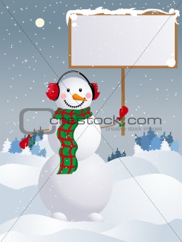 Vector snowman
