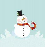 Christmas winter snowman