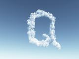 cloudy letter Q
