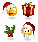 Christmas emoticons and elements