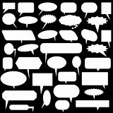 Multiple Chat Icons - Black and White