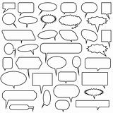 Multiple Chat Icons - black and white