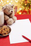 Blank children Christmas wish letter