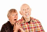 Shocked Senior Couple