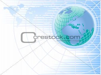 An abstract  background with a wire mesh globe