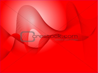 Red Abstract Waves Background
