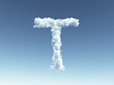 cloudy letter T