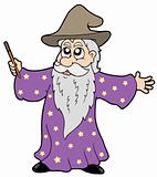 Wizard with magic wand