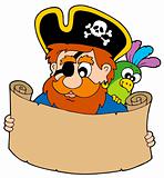 Pirate reading treasure map