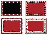 Valentine Frame or Tags With Gingham Trim