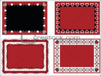 Valentine Frame or Tags With Gingham Trim