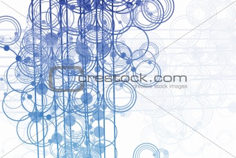 Flowing Lines and Circles Abstract