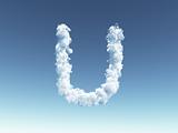 cloudy letter U
