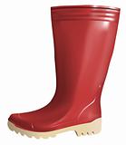 red rubber boot