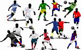 Soccer players. Vector illustration