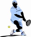 Tennis player. Vector illustration