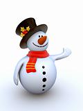Funny snowman to use in New Year's designs