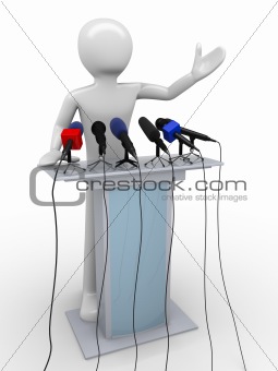 Speaker on a tribune (mass media series)